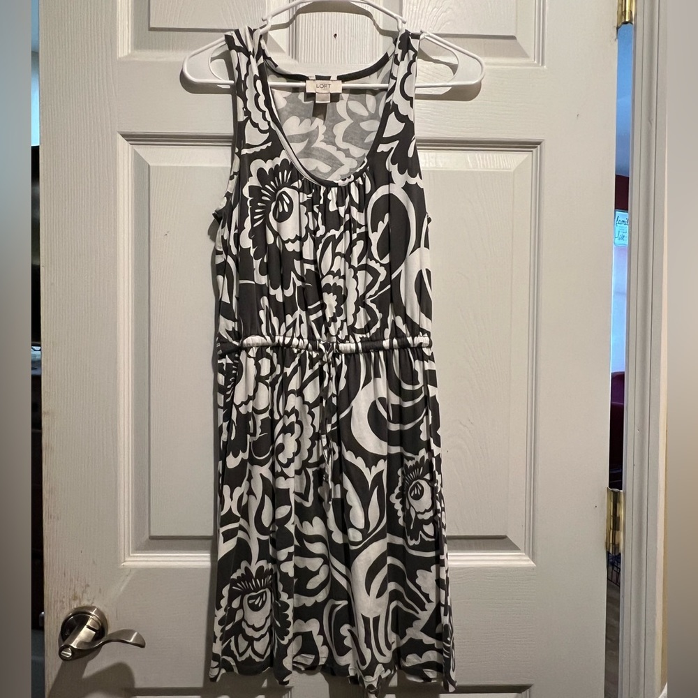 Grey and White Dress
